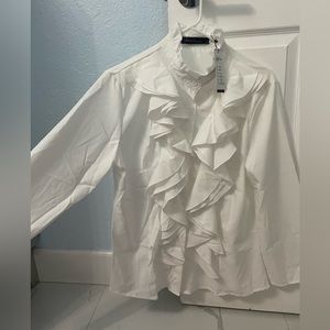 White long sleeve blouse XXL